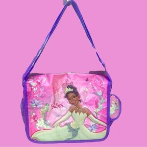 Disney Princess Tiana Pink and Purple Kids  Messengers Bag